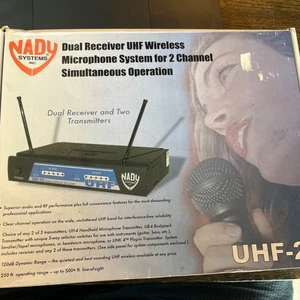 Nadu UHF-24 w/ 2 Transmitters and HM-3 Mics w/ Locking Plugs - Picture 1 of 3