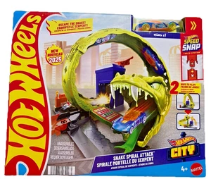 Hot Wheels City Snake Spiral Attack Speed Snap Track 1:64 Die-Cast Vehicle NEW - Picture 1 of 5