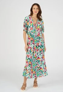 Print Tiered Dress - Picture 1 of 10