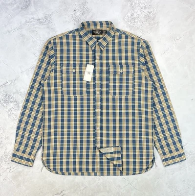 RRL Ralph Lauren ‘Matlock’ Blue Yellow Plaid Check Workshirt Size XL *BNWT* NEW - Image 1 of 4