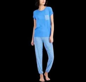 Charter Club kurzärmeliges Damen-Pyjama-Set & -Hose in blau Größe XL NEU MIT ETIKETT - Bild 1 von 13