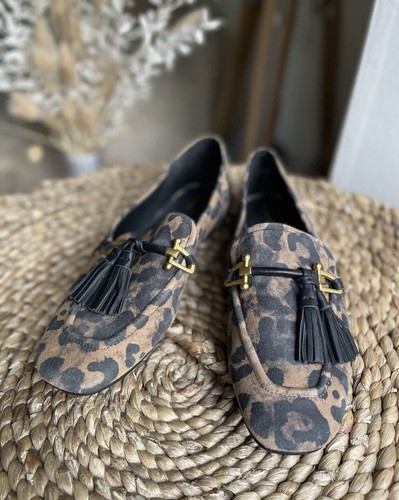 Mocassini Clarks Leopard scamosciati nappa UK 5