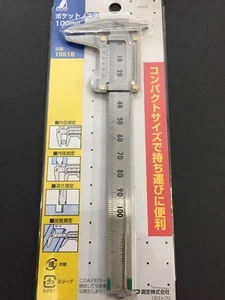 Pinzas de bolsillo con regla Shinwa 100 mm 19518 acero inoxidable de JAPÓN - Imagen 1 de 7