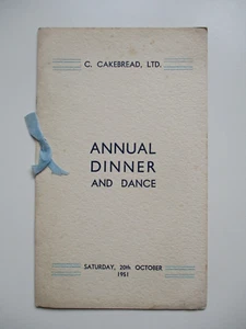 C. CAKEBREAD LTD CENA ANUAL BAILE AYUNTAMIENTO DE ST PANCRAS PROGRAMA NOCTURNO 1951 - Imagen 1 de 10