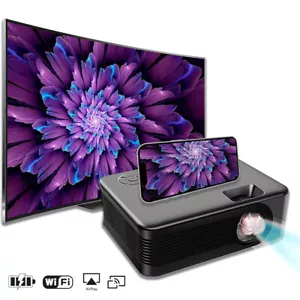 4K Projector 5G WiFi Cinema Smart HD LED Android Office Home Theater HDMI USB UK - Picture 1 of 11