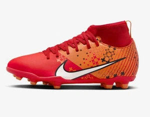 NIKE CR7 JR. MERCURIAL SUPERFLY 9 FG CLUB DREAM SPEED BIG KIDS SIZES RED COLOR