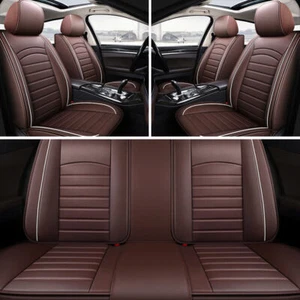For Toyota Tacoma Car Seat Cover Full Set Leather 5-Seats Front Rear Protector - Picture 1 of 14