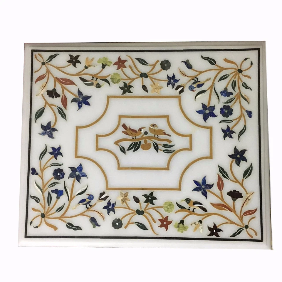 18" x 15" Marble Corner side Table Top Handmade Work - Image 1 of 4