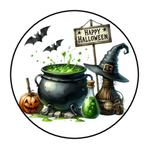 30 Halloween stickers labels tags envelope seals party favors - Picture 1 of 2