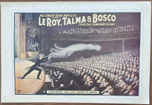 LeRoy Talma & Bosco poster repro from book 100 Years of Magic Posters, 1976 - Picture 1 of 2