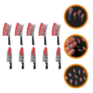 10 Pcs Nail Art Accessories Halloween Bloody Charms for Fake Nails Decoration - Imagen 1 de 12