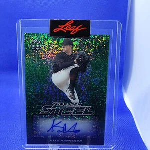 2022 Leaf Trinity Kyle Harrison Tungsten Steel Signatures Auto RC # 2/3 Sparkle  - Picture 1 of 10