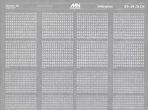 MECANORMA Letras de Transferencia Seca 65-14.18.CH 847 UNIVERSO 65 BLANCO 3.3/4.4mm - Imagen 1 de 2