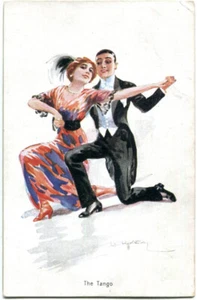 Luis-Usabal-Künstler-AK The Tango, Frau/Mann tanzen Tango, Erotik 10er - Picture 1 of 1