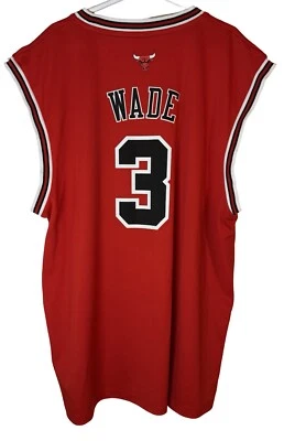 Adidas #3 Dwyane Wade NBA Chicago Bulls Home Colorway Camiseta Auténtica Para Hombre XXL Foto 1 de 4