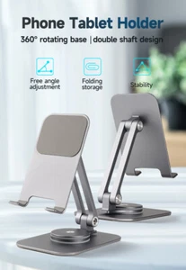 360° Rotating Foldable Desk Phone Tablet Stand Holder Bracket For iPhone iPad - Picture 1 of 12