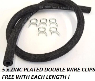 MACHINETEC Braided Rubber Fuel Line Pipe Hose Breather Vacuum Tube Car Motorcycle Petrol