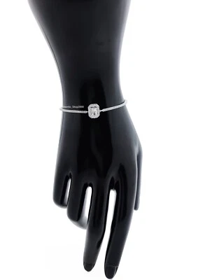 New Authentic SWAROVSKI Rhodium Octagon Crystal Millenia Bangle Bracelet 5638494 - Image 1 of 4