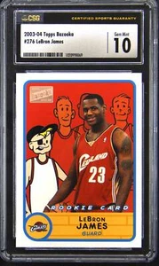 2003-04 Topps Bazooka #276 LeBron James CSG 10 Gem Mint Rookie RC MVP - Picture 1 of 2