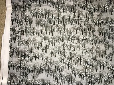 Black trees on Gray Fabric by the yard Designed by Beth Ann Bruske - Image 1 of 3