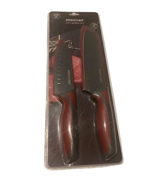 Ironchef кухонный нож комплект 2 изделия Santoku с ножнами новый - Изображение 1 из 4