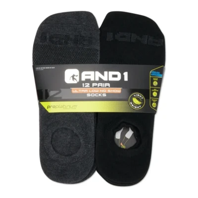 AND1® Hombre ULTAR Forro Negro Calcetines "Proplatino" 12 Pares LN03001 Foto 1 de 4