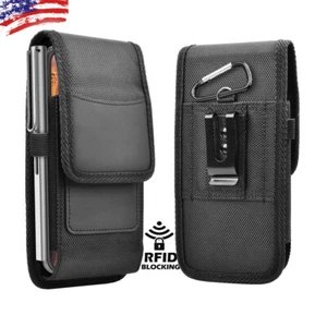 Cell Phone Holster Nylon Belt Clip Pouch Wallet Case For Boost Mobile Celero 5G - Picture 1 of 12