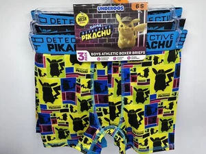 Boys Size 6 Pokemon 3-Pack Boxer Briefs Underwear Mesh Fabric Underoos New - Picture 1 of 3