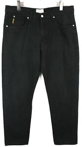 ARMANI Jeans Men's W38 Vintage Slim Textured Zip Fly Denim Black
