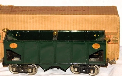 CLEAN Lionel 216 Hopper Op hatches BOXED Standard Gauge Prewar Brass trim nickel - Image 1 of 4