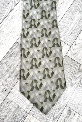 Corbata clásica de seda Zylos de George Machado gris oliva EE. UU. 60 L Foto 1 de 4