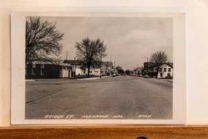 Bridge Street, Manawa, Wisconsin RPPC ohne Versand - Bild 1 von 3