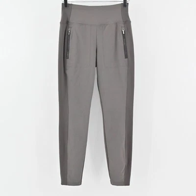 Pantalones híbridos ATHLETA Headlands para mujer talla 6 ajustados gris pizarra cremallera bolsillo tirar Foto 1 de 4