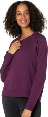Beyond Yoga CF7545 Women's Favorite Raglan Crew Pullover Fig XS (US 2-4) $99 NEW - Image 1 of 2