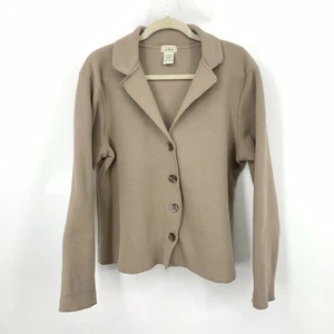 LL Bean Damen Gr. XL Pullover braun Fleece Strickjacke Knopfleiste Oberteil Jacke - Bild 1 von 7
