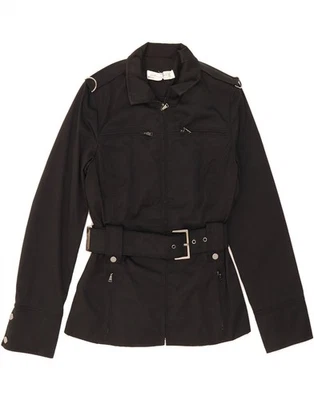 Chaqueta utilitaria ZARA para mujer UK 10 pequeña negra de nailon DH38 Foto 1 de 3