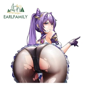 EARLFAMILY 5.1" Keqing Car Sticker Personality Waterproof Trolley VAN JDM Decal - Picture 1 of 13