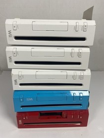 Wii Consoles Lot Of 5 - For Parts or Repair As Is RVL-001 RVL-101 READ