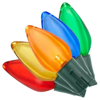 Home Accents Holiday Multi-Colored C9 LED Lights 100 Count Super Bright NEW - Image 1 of 4