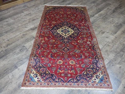 Alfombra turca vintage, alfombra turca tribal geométrica anatolia hecha a mano 3,7x7 Foto 1 de 4