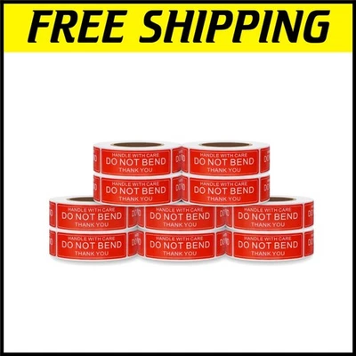 Fragile Shipping Warning Labels - 5000 Do Not Bend Stickers for Careful Handling - Image 1 of 4