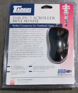 Vintage 2000 Targus USB - PS/2 Ball Scroller Mini Mouse - NIB Sealed - Picture 1 of 3