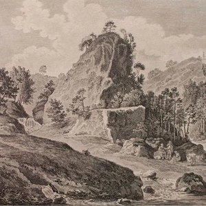Schweiz Berglandschaft Kanton Unterwalden Radierung um 1800 Masquelier Fluss - Picture 1 of 4