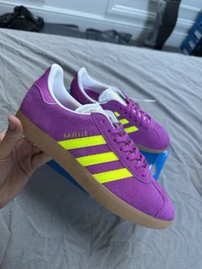 Reino Unido 6 Adidas Gazelle púrpura ráfaga solar amarillo para mujer - Imagen 1 de 9