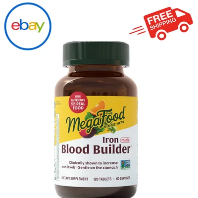 MegaFood Blood Builder Iron Minis, 120 Tabletas Foto 1 de 4