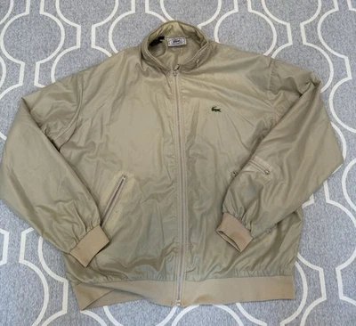 Rare men’s Lacoste rain Jacket With Hood Khaki Size Xl - Image 1 of 4