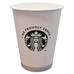 Starbucks Hot Cups 12oz White with Green Logo 1000/Carton 11033279 - Picture 1 of 1