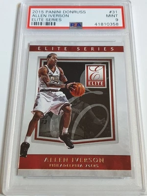 2015 Panini Donruss Allen Iverson #31 Elite Series - PSA 9 (POP 2) - Image 1 of 2