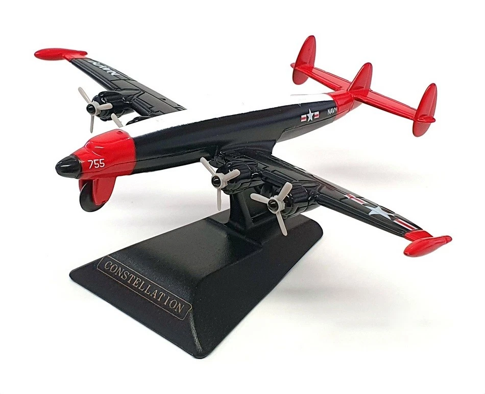 Motormax Sky Wings 1/100 Scale 77013 - Constellation Aircraft - Black/White/Red - Image 1 of 4