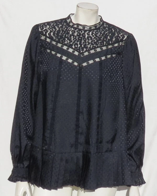 $229 TED BAKER EE. UU. Para mujeres 3 M Azul Marino Shilli Encaje Inserto Punto Blusa Camisa Prenda para el torso Foto 1 de 4